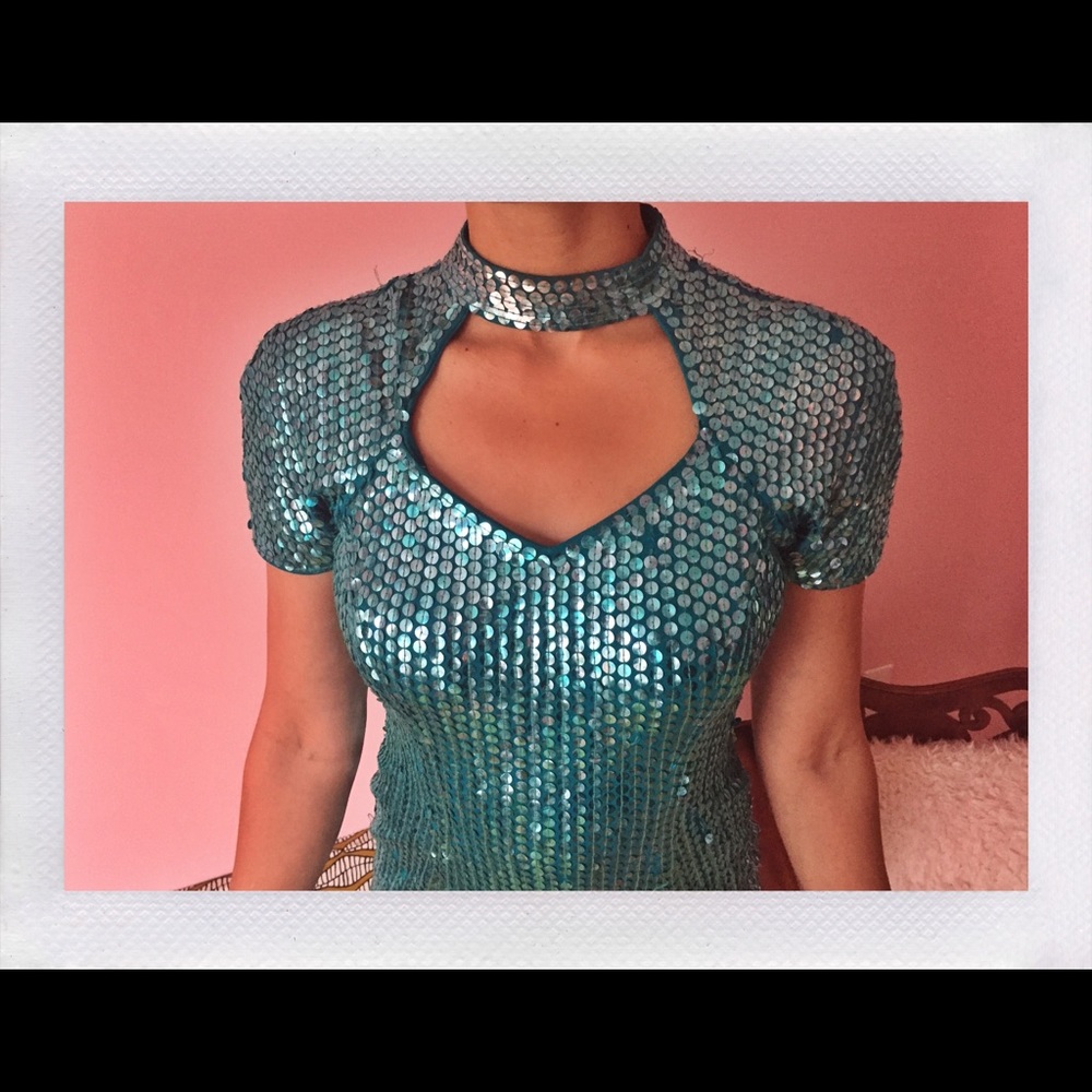 Vintage sequins party dress